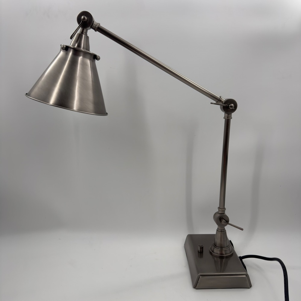 Pottery Barn Architect's Adjustable Task Table Lamp Brushed Nickel
